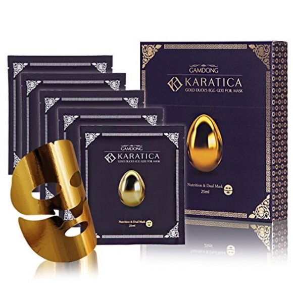 KOREAN SKINCARE BY KARATICA Anti Aging 24 K Gold Foil Mask with Essence - Picture 2 of 6